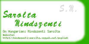 sarolta mindszenti business card